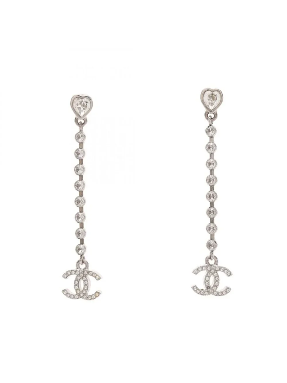 Chanel Earrings CC Logo Heart